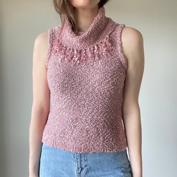 90’s pink knit top / small - Picture 5 of 7